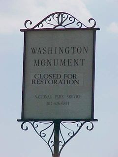 And our nation's formal tribute to him is closed for repairs. Drat... I wanted to go up.