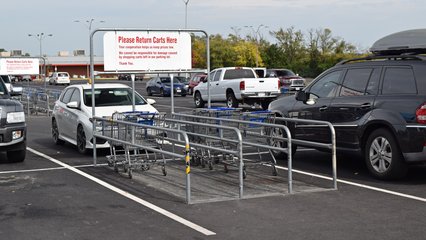 Cart corral.