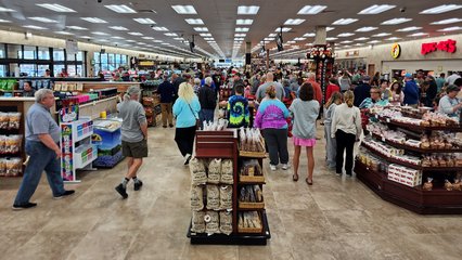 After fueling, we went inside.  Welcome to Buc-ee's!  I was feeling a little overwhelmed right about then, because the store was huge, and there were a lot of people.  But after getting used to it, I was able to navigate it like a pro.