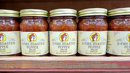 Some of the canned offerings at Buc-ee's.  They had all kinds of salsa, as well as jams and jellies.  It took a lot not to clean the place out, because it all looked so good.