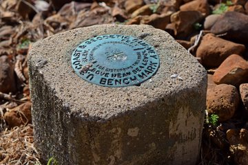 US Coast & Geodetic Survey benchmark in front of the Cumberland County Courthouse.