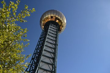 The Sunsphere, viewed from the grounds of the World's Fair Park.