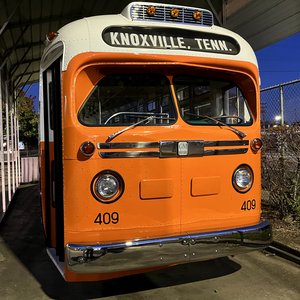 The vintage Knoxville bus, a GM Old Look.