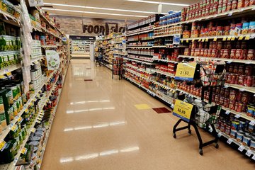 The inside of Food City.