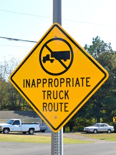 "Inappropriate truck route".  That's a new one.