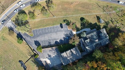 Flying back to the launch site after photographing the diverging diamond and the Buc-ee's.  I parked at the former Eagle Springs Winery facility, which gave me good line of sight to everything that I was trying to photograph.