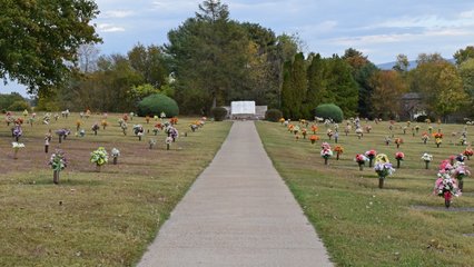 Rosa was buried in this section, called the Prayer Garden.