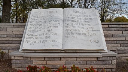 Rosa was buried in this section, called the Prayer Garden.