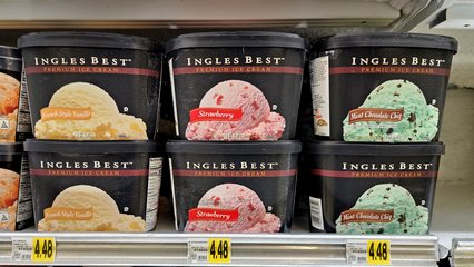 Ingles Best, the store brand for ice cream.