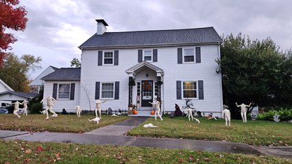 Halloween display at a house in Jackson's neighborhood.