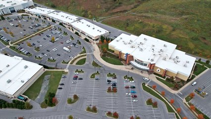 Drone shots of Marquee Cinemas and the rest of the development that it sits in.