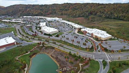 Drone shots of Marquee Cinemas and the rest of the development that it sits in.