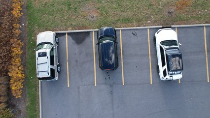 Coming in for a landing, centered over the Renegade.