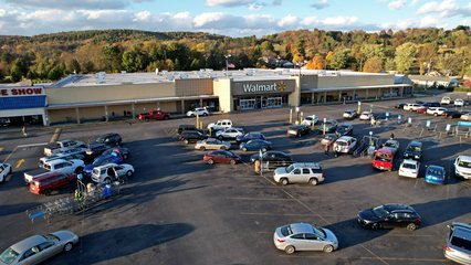 Then I put the drone up in the air and got some aerial shots of the store.