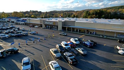 Then I put the drone up in the air and got some aerial shots of the store.