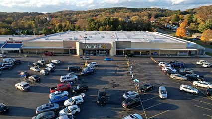 Then I put the drone up in the air and got some aerial shots of the store.