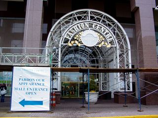 Later on in the day, when I went to Pentagon City, I discovered that the entrance to the mall was under renovation. I actually got yelled at by a mall security guard (who obviously didn't have enough to do) for taking this photo.