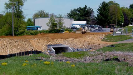 This is the area of Route 608 that caused the detour that I complained about here. This photo was taken about two months into the work.