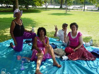 On July 18, I ran into this group, which spent each day in Lafayette Square for some time as a protest against the Iraq War.