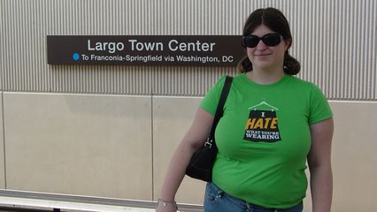 After visiting The Boulevard at the Capital Centre, we took a photo to mark the occasion, as Sis had now visited her third terminal - Largo Town Center. This was also her first trip into Maryland via the Metro.