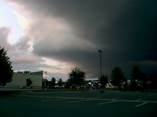 September 3 in Charlottesville: Look at the clouds... dark and threatening, but ultimately, nothing came of it.