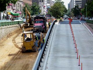 Later on, at Dupont Circle, traffic was in a bit of disarray, as construction crews fully rebuilt Connecticut Avenue going under the circle itself.