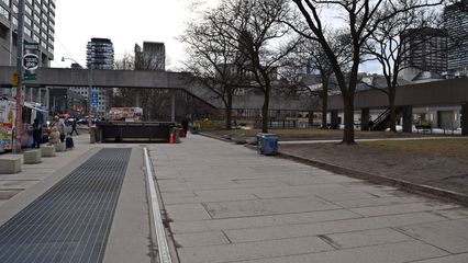 Nathan Phillips Square was the location of a short scene in "Our Story Part 1" during Muffy's search for a new home.