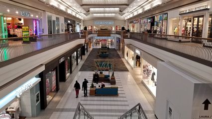The Hudson's Bay wing of Pickering Town Centre, viewed from the upper level.