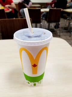 McDonald's Canada soft drink cup.  Note the little maple leaf on the McDonald's logo.