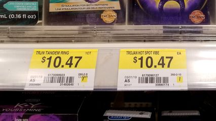 Unlike the price signage, shelf labels are identical to their US counterparts.