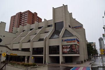 Arriving at the Hamilton Place Theatre, after figuring out the parking situation, I got some exterior photos in the rain.