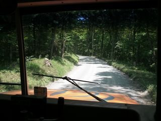 The road to the tubing location was fairly narrow, and somewhat curvy.