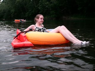 Mary is all smiles on this section of river as well.