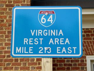 And of course, some things never change, as we find the marker sign common to all Virginia rest areas.