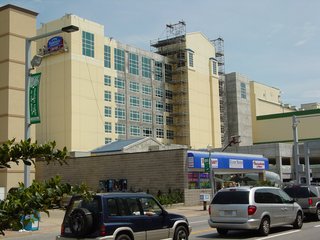 While one of the two new hotels was a Travelodge, the other was a Fairfield Inn. The place is still quite incomplete, though getting there.