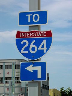 I took this picture for a few reasons. First of all, it's a wide style interstate sign that I could use in the future for whatever I need. Secondly, I still am amazed at how badly I botched the drive to the beach in 2000 because of the numbering change (this used to be VA 44). It literally sent me completely around the Hampton Roads area.