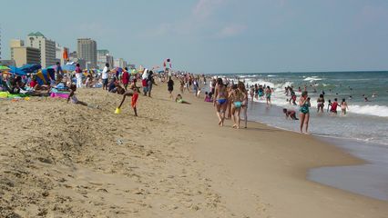 As I mentioned earlier, the beach had a bit of a ridge on it, and there was about a foot and a half's difference in elevation.