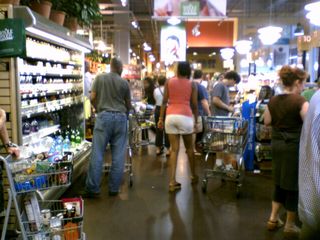 Yes, it's busy at Whole Foods on P Street!