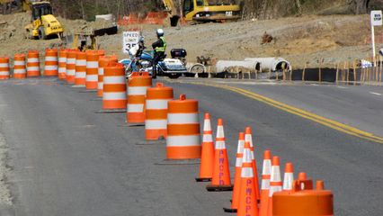 And then police blocked off the road.