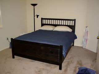 On the morning of July 1, I finished putting the bed together. By that evening, I had it all fitted out with sheets, pillows, and a comforter.