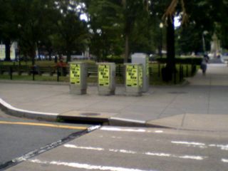 On July 16, ANSWER posters for the September 15 march were placed at Dupont Circle...