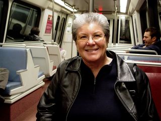 Following our trip to the Capitol, Mom gave a big smile for the camera while on CAF 5167. 