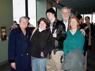 Later that day, we all went up to the observation deck of the Sears Tower. Left to right, we have Mom, Sis, and the Lysys: Chris, Dan, and Helen. I enjoyed the Lysys' company. Very nice people.