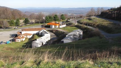 Afton Mountain, seen here on November 29, certainly looks different from when I photographed it in 2003. The Howard Johnson's has lost its cupola and its sign, the Skyline Parkway Motel is gone, and now the roof over the tourist information center is starting to deteriorate.