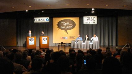 Thursday evening, we attended a taping of Wait Wait... Don't Tell Me! at the Chase Auditorium. The panelists at this taping were Adam Felber, Roxanne Roberts and Keegan-Michael Key. Surprisingly, I didn't enjoy the taping of the show. Maybe it's because I didn't recognize any of the panelists, or perhaps this show just isn't my cup of tea (which is entirely possible).