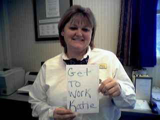 On February 23, I visited Charlottesville to do some transit photography. But first, I went to the Comfort Inn to visit Teri, a friend and former coworker from Wal-Mart. She had a message for Katie, another friend and coworker of mine.