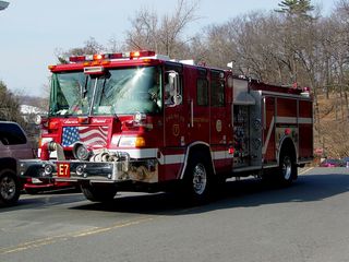 Later that day, while photographing UTS buses, a fire truck entered the University of Virginia campus with its lights flashing and siren wailing. No one could figure out what they were there for, though.