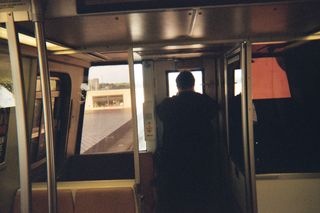 On October 26, while on a railfan trip, Matthew Tilley caught me having a blast photographing out the front railfan window of Breda 2021 at Huntington.