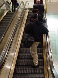 On November 16, I demonstrate for you one thing - even when shopping at the mall away from the Metro, in the DC area, we still stand to the right on escalators.