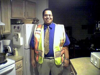 After I surprised my friend Matthew Tilley later that day, I let him try on my FliteStar vest. It really is the exact same kind of safety vest they use on the Metro!